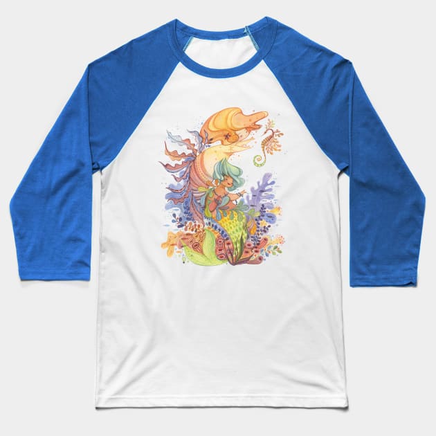 Pisces Baseball T-Shirt by Alina Chau